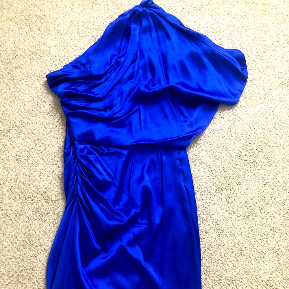 Blue Silk Cocktail Dress